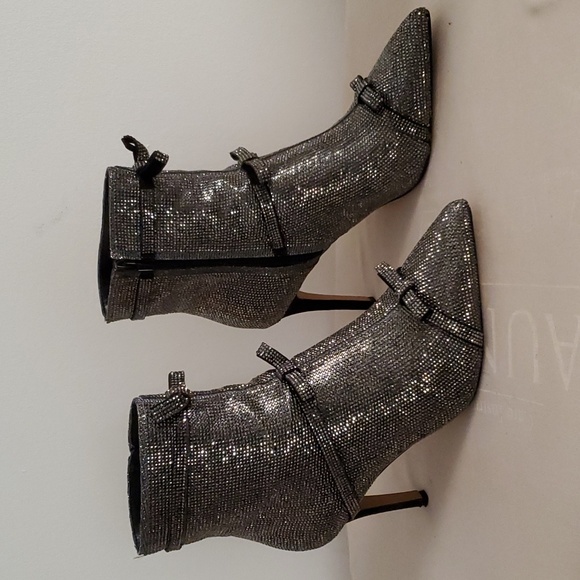 INC International Concepts Shoes - INC International Concepts Crystal Ankle Boots Isaura5F Size 10